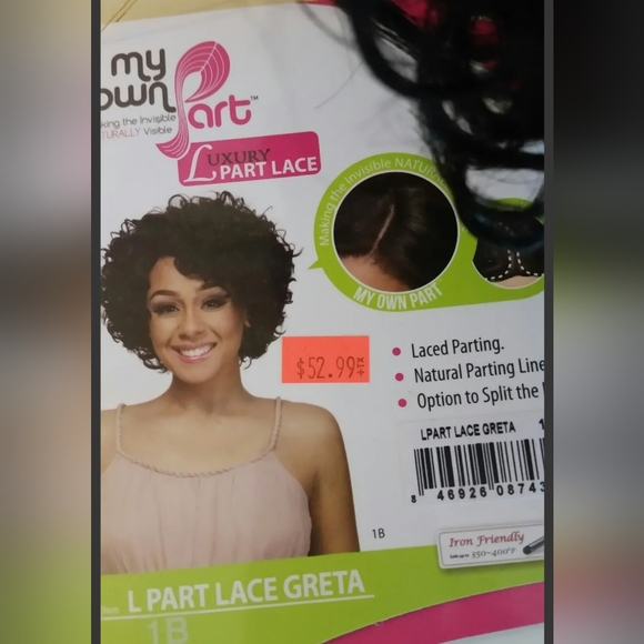 Curly Hair Synthetic Wig Black 1B NWT - Picture 7 of 7